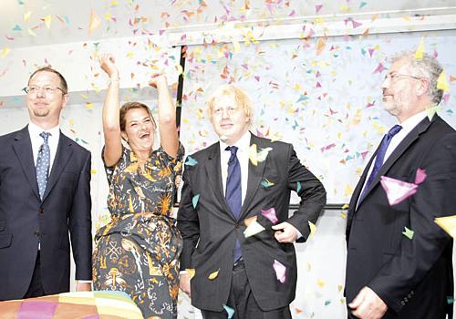 Tracey Emin and Boris Johnson help celebrate the new Arlington House