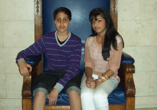 Young team for the borough: Omar Archer, 12, and Syeda Sultana, 17