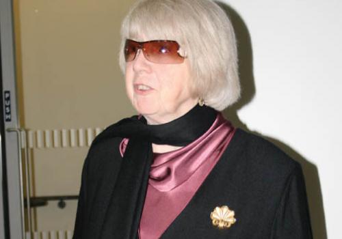 Dame Tamsyn Imison at the school