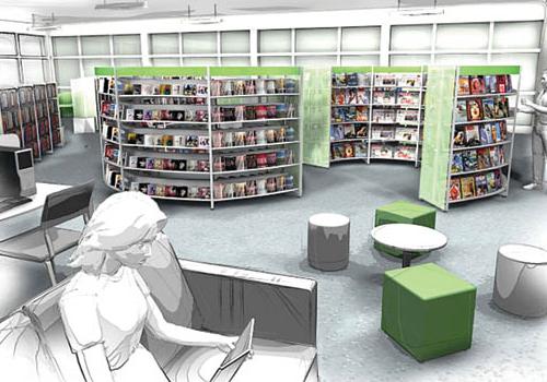 An artist’s impression of how the revamped Church Street library will look