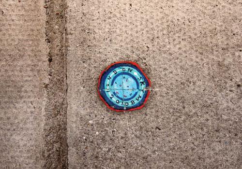 One of Ben Wilson's chewing gum paintings