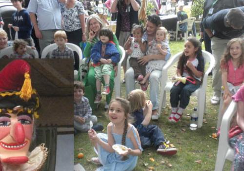 Kids enthralled by Punch at the festival