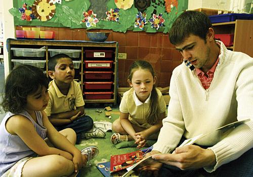 Joys of storytime with parent volunteer Darren Connor