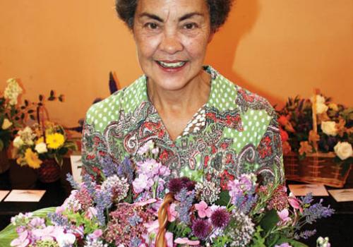 Jean Morley, who was awarded a Certificate of Merit in Floral Art