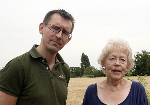 Cllrs Russell Eagling and Flick Rea at the site