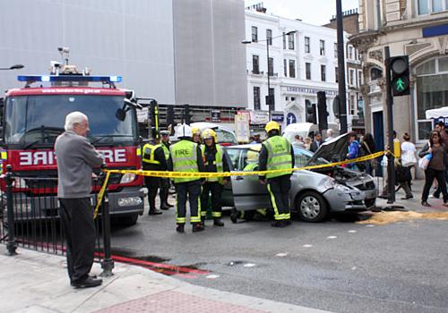 Camden High Street where accident occurred