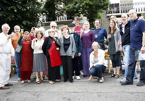 Neighbours enjoy first get-together