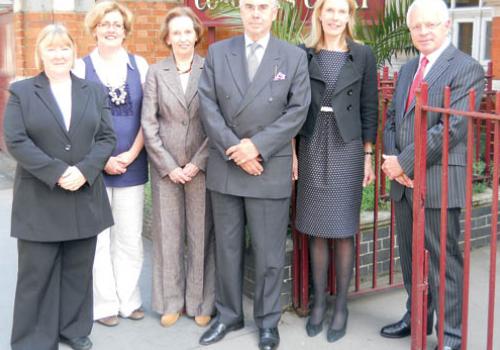 From left, coroner’s officer Lynda Morris,  CCSS trustees Maggie Frost and Roey 