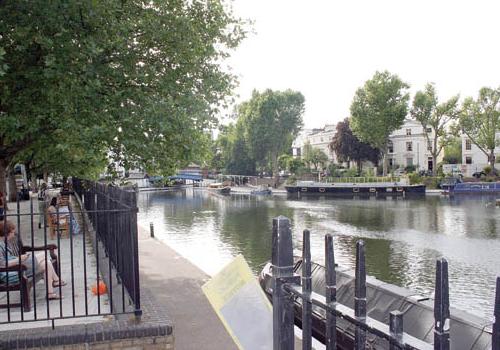 The site of the proposed hire station next to the Little Venice canal basin