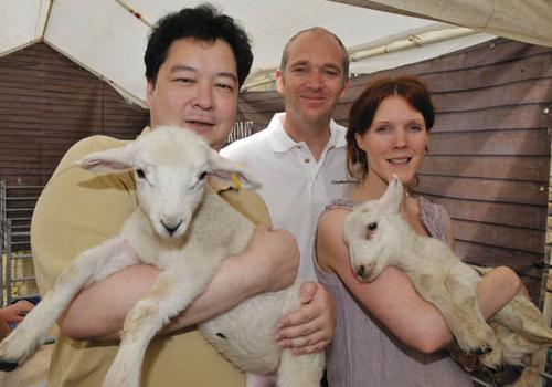 Cllr Andrew Havery and Cllr Sarah Richardson enjoy the petting farm with CityWes