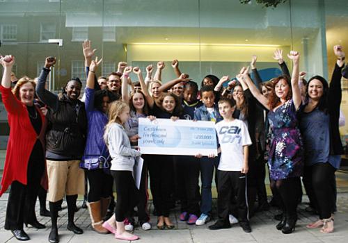 Members of the Castlehaven Community Centre receive their £10,000 cheque