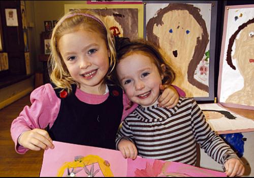 Antonia Thresh, 6, and her sister Isabelle, 4