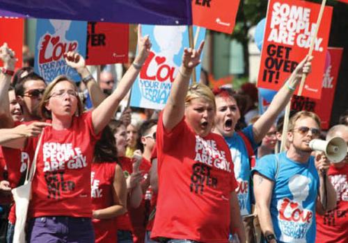  ‘Paint the gown ruby red’ is the theme as a million people take to streets