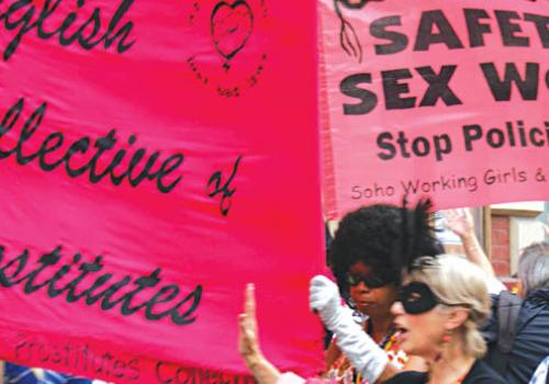 English Collective of Prostitutes on march against funding cuts