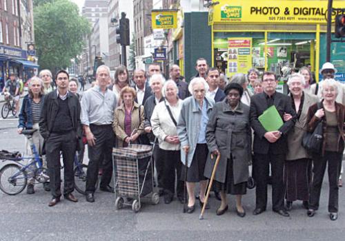 Campaigners at the Bloomsbury junction