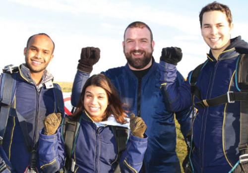 Awale Olad, Tulip Siddiq,  Mayor Jonathan Simpson and Thomas Neumark