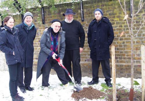 Councillors Patricia McAllister and Barrie Taylor with the team from CityWest Ho