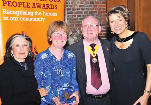 Jackie Morgan, runner-up of the Lifetime Achievement Award; Mary Caven, winner o