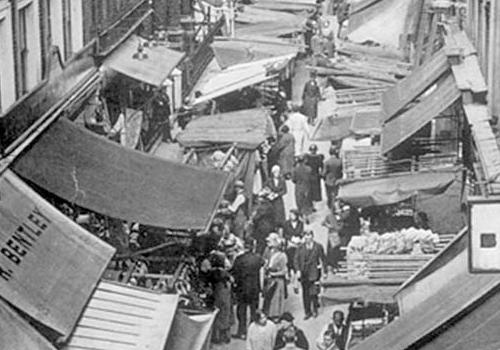 Berwick Street market, Soho, in 1935