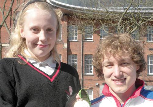 Mirren Stuart, aged 12, with Dervis Konuralp.