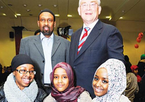 Deputy London Mayor Richard Barnes pictured with Somali youngsters