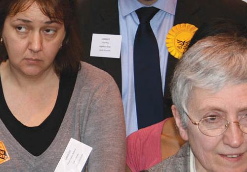 Cllr Paula Belford and  Barbara Smith who lost her seat