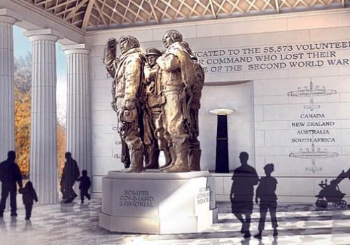 Artist's impression of the Bomber Command memorial