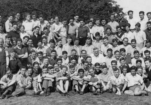 Franz Nebel as a schoolboy at the Kitchener Camp, top right.