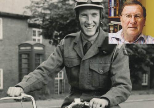 Main picture: John Crawford in his army days, and inset, 50 years on