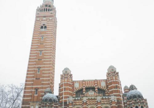 Westminster Cathedral, where volunteers dish out food