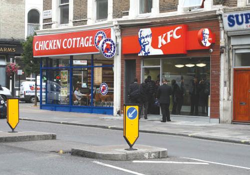 Scene of the stabbing in Harrow Road