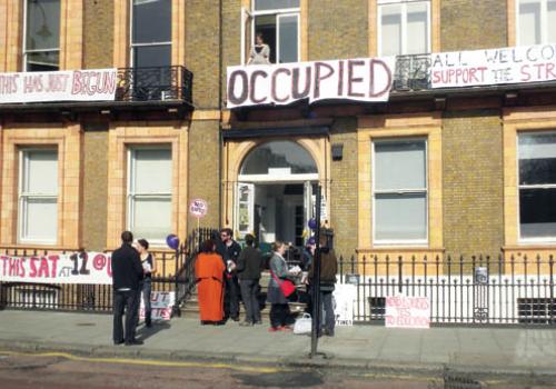 The SOAS building which has been occupied by students since Wednesday