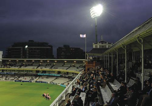 Day-night action: the lights at Lord’s