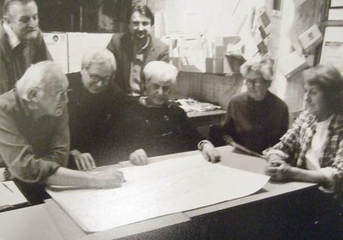 Max Neufeld, pictured third from right, at a CSA committee meeting in the 1990s