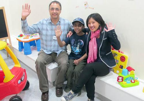 St Mary’s Hospital’s Dr Josu de la Fuente with Pui Fan Lee and patient Rahil Vig