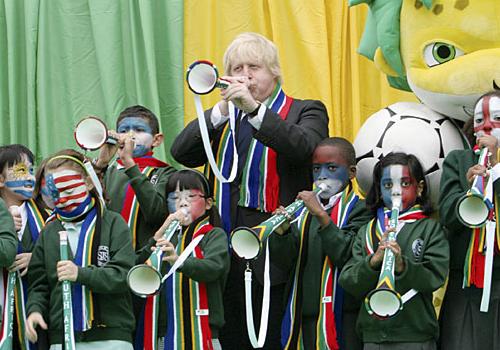 Boris Johnson with St Joseph's Primary School pupils