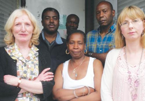 Law Centre staff, with Anne McNicholas, far left