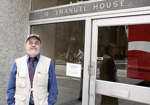 Graham Thurston outside Emanuel House