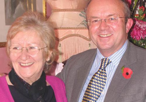 Top award: pub owner Binnie Walsh, left, with Torquil Sligo-Young, nephew of leg