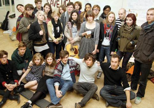 Sit-in protest: students in UCL’s Jeremy Bentham Room