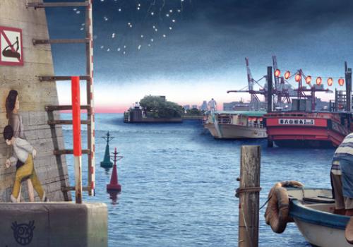 Night Harbour by photographer Emily Allchurch, pictured below