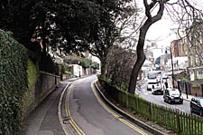 The Mount today: Brown constructed a special shelter using a market traders barrow to keep the sun off as he painted from this spot