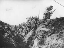 British troops going over the top at the Somme 