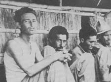 Allied prisoners in Cabantuan barracks in the Philippines