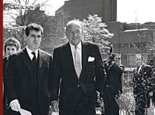 Memory lane: James Roose-Evans, founder of Hampstead Theatre, escorts Noel Coward to a special performance of Private Lives at the theatre in 1962