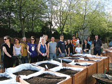 Getting hands-on with vegetables in Camley Street