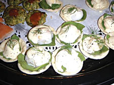 Delightful - some of Clare's canapés